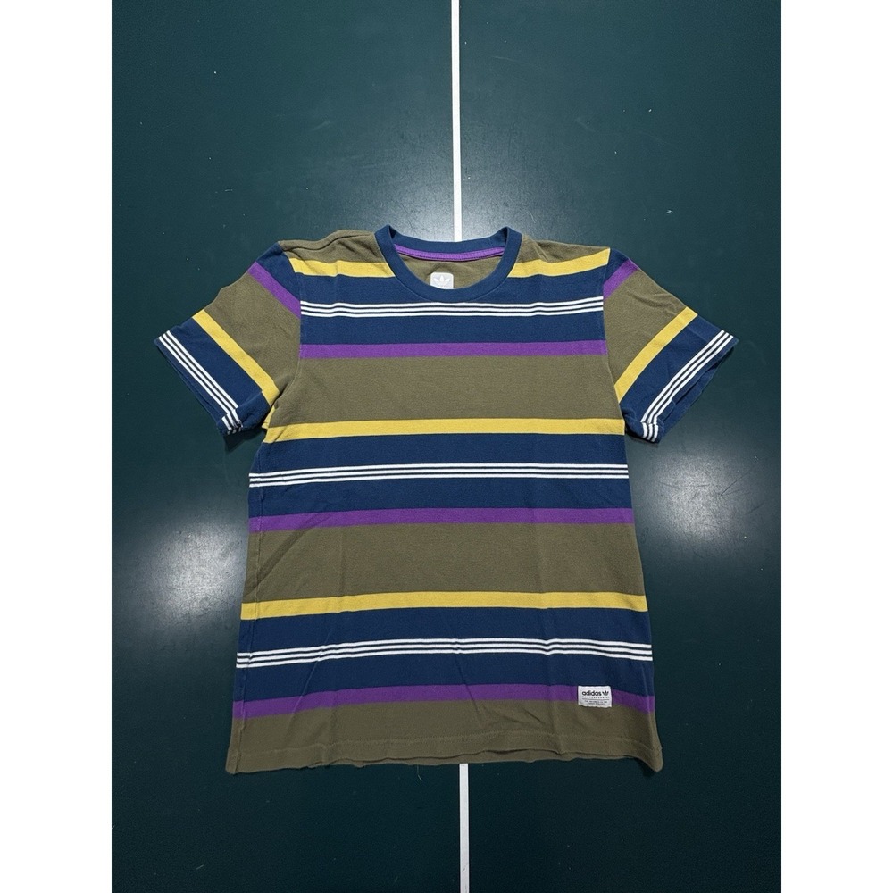 Adidas Skateboarding Striped T Shirt Men's Small Short Sleeve Grover Originals